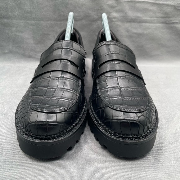 Circus by Sam Edleman Women’s Desmond Crocodile Print Loafers Black Sz 10 - Picture 2 of 9